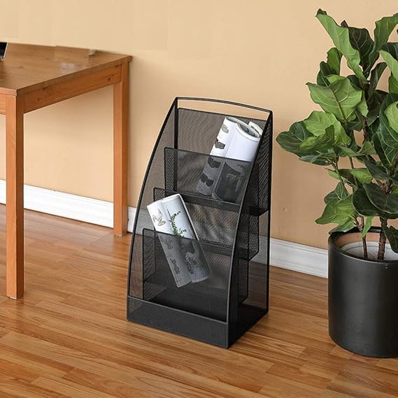 LYDB Metal Wire Magazine Holder,freestanding Magazine Rack Newspaper
