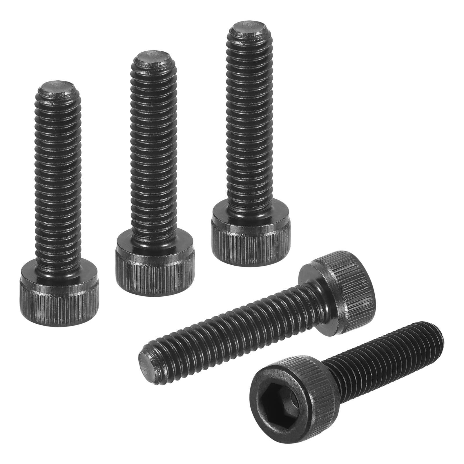 DTGN M6-1x25 Socket Head Cap Screws Bolts - 50Pack - Good for Road Bicycle, Mountain Bike, Auto, Motorcycle - Carbon Steel Hex Head Metric Screws, Black