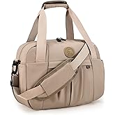 Nixjoro 40x30x15cm Personal Item Bag Valentines Day Gifts Travel Airline Approved Duffle Bag 16x12x6 inch Carry on Duffel Bag with Wet Pocket Lightweight Weekender Gym Bag,Beige