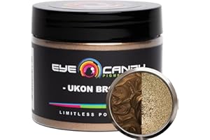 Eye Candy Mica Pigment Powder "Pastel Series" Multipurpose DIY Arts and Crafts Additive | Epoxy, Resin Art, Nail Polish, Paint, Slime, Bath Bombs, Cosmetics (Ukon Brown, 50G)