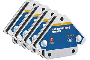 MAGSAMSON 4 Pcs 3" 28 lbs Welding Magnets Strength Strong Welding Magnetic Clamps Arrow Holder Metal Working Mig Tools and Equipment 45, 90, 135 Degree Angle Magnet