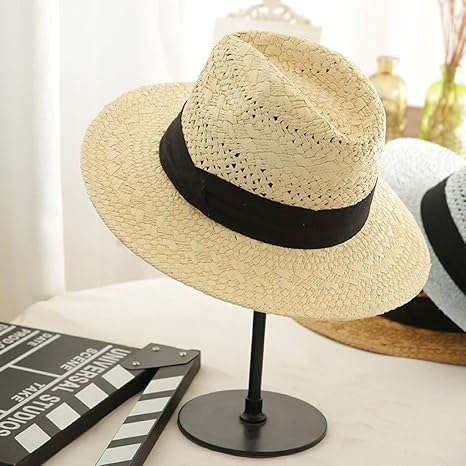 Amazon Co Jp ファッション男性太陽の麦わら帽子 メンズ夏の屋外の日よけ日焼け止めカウボーイサンストローハット釣りレジャービーチワイドブリム調節可能なバイザー Chengyi 色 カーキ ホーム キッチン