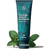 Gutology Natural Probiotic Hydroxyapatite Toothpaste 5.5 Fl Oz Fluroide Free Toothpaste Remineralising Suitable for Adults & Children Helps Sensitive Teeth and Whitening Wild Mint Flavour