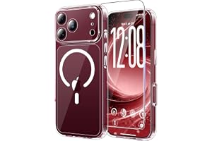 TAURI Funda para iPhone 18 Pro MAX 6.9" con Mica - Transparente | Compatible con MagSafe, Vidrio Templado para Pantalla, Protección Lente Cámara, Antigolpes Militar Magnética Carcasa
