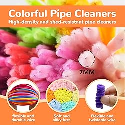 ESUOHYM 200 PCS Black Colors Pipe Cleaners Craft