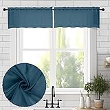 Chyhomenyc Stone Blue Sheer Valances for Windows 2