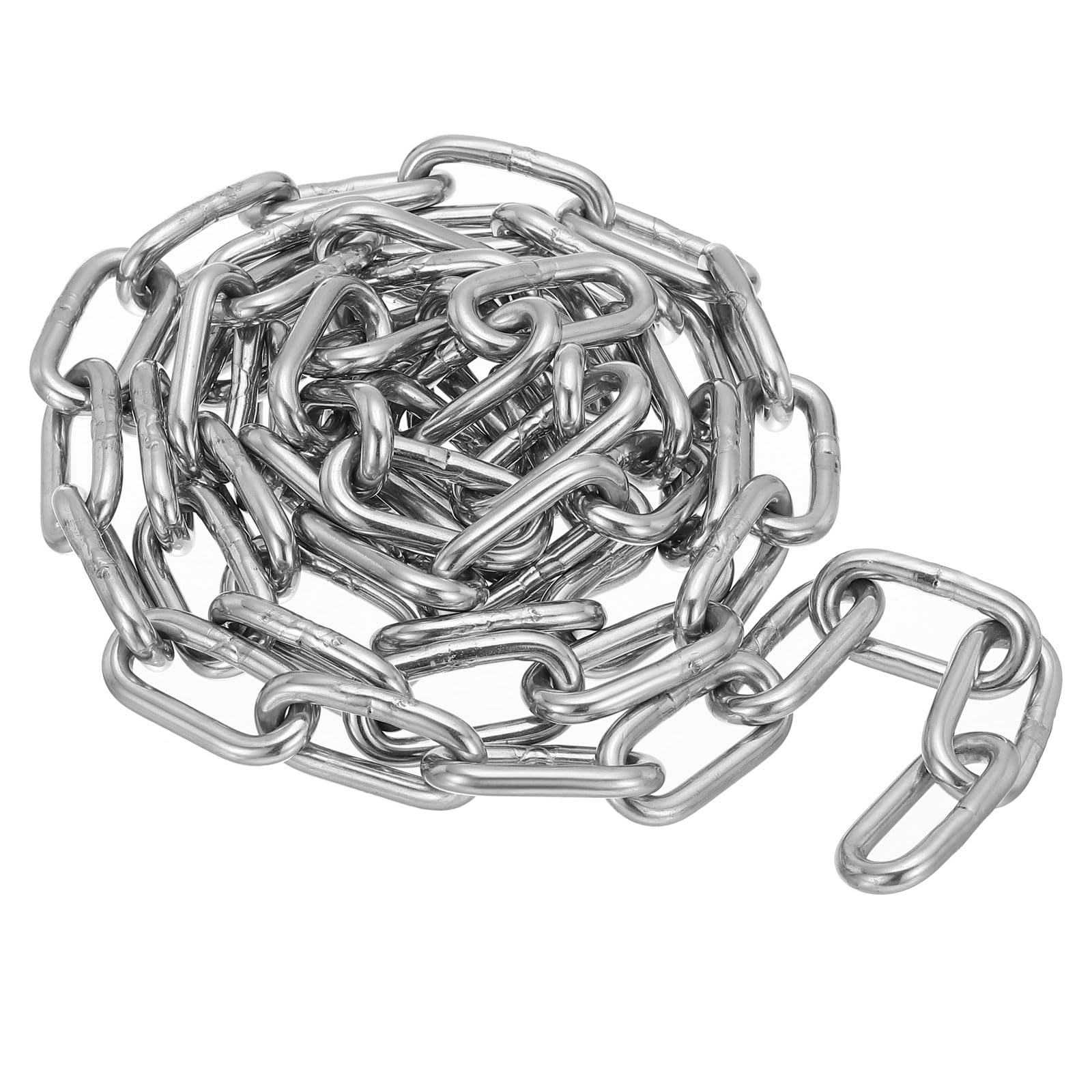 PATIKIL 3.28FT x 8/9" x 0.24" 304 Stainless Steel Link Chain Link Proof Coil Chain