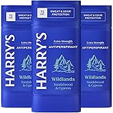 Harry's Extra-Strength Antiperspirant Deodorant, Sweat & Odor Control Antiperspirant for Men, Wildlands, 2.5 oz Pack of 3