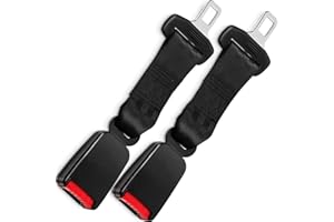 ROJAJIS 2 Pack Pads Extension Shoulder Cover for Seat Belt, Soothing Shoulders and Neck Give Your Comfortable and Convenient (Black, 9.1INCH)