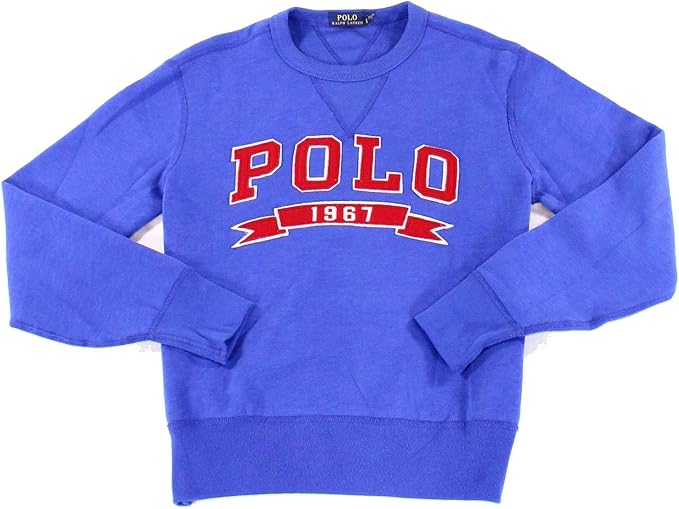 blue polo crewneck sweatshirt
