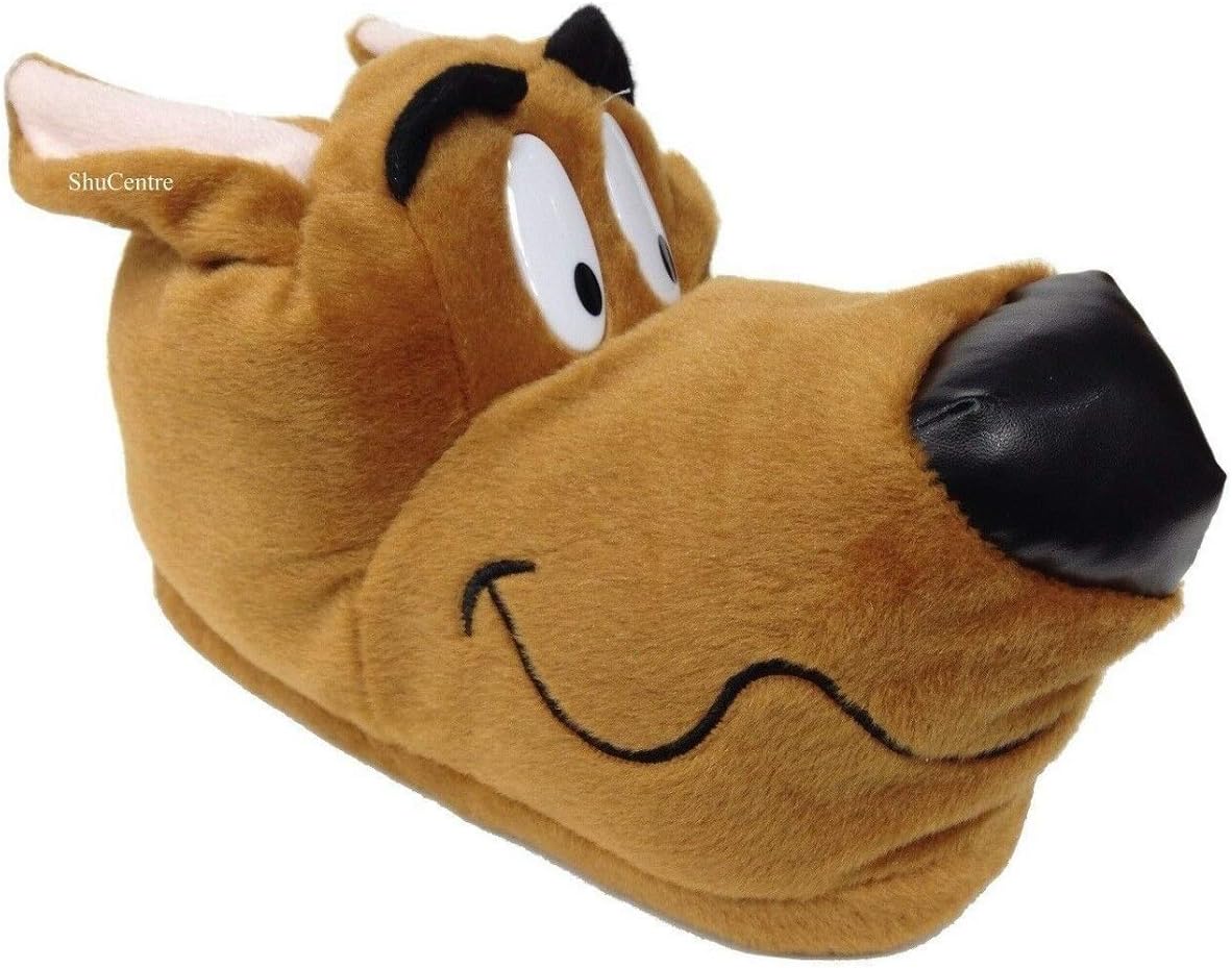 ShuCentreScooby Dog Novelty Brown Hound Slippers | Fun Indoor Footwear for Kids & Adults | Comfortable Cozy & Durable Gift Idea for Dog Lovers