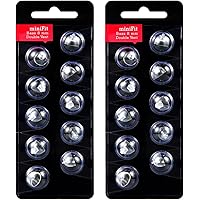 2 Pack / 20pcs Domes, 8mm Replacement Domes Universal Silicone Domes Suitable(Black)