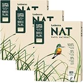 Ledesma NAT Sugarcane Pulp Printer Paper 8.5"x11" (3 Reams / 1500 Sheets) | Tree-free sugarcane pulp paper. Unbleached, no dyes. For all office and photocopy printers, designs and crafts