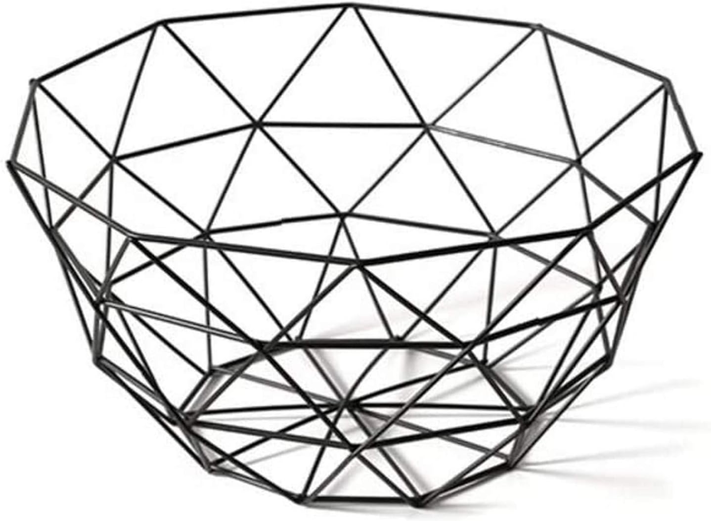 ZHFF Metalldraht Obstschale, Obstkorb, schwarzer Ron Obsthalter