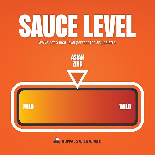 BUFFALO WILD WINGS ASIAN ZING SAUCE, 12 FL. OZ., PERFECT DIPPING SAUCE, CHICKEN MARINADE, STIR FRY SAUCE AND WING SEASONING, DELICIOUS CHILI PEPPER, SOY AND GINGER FLAVORS