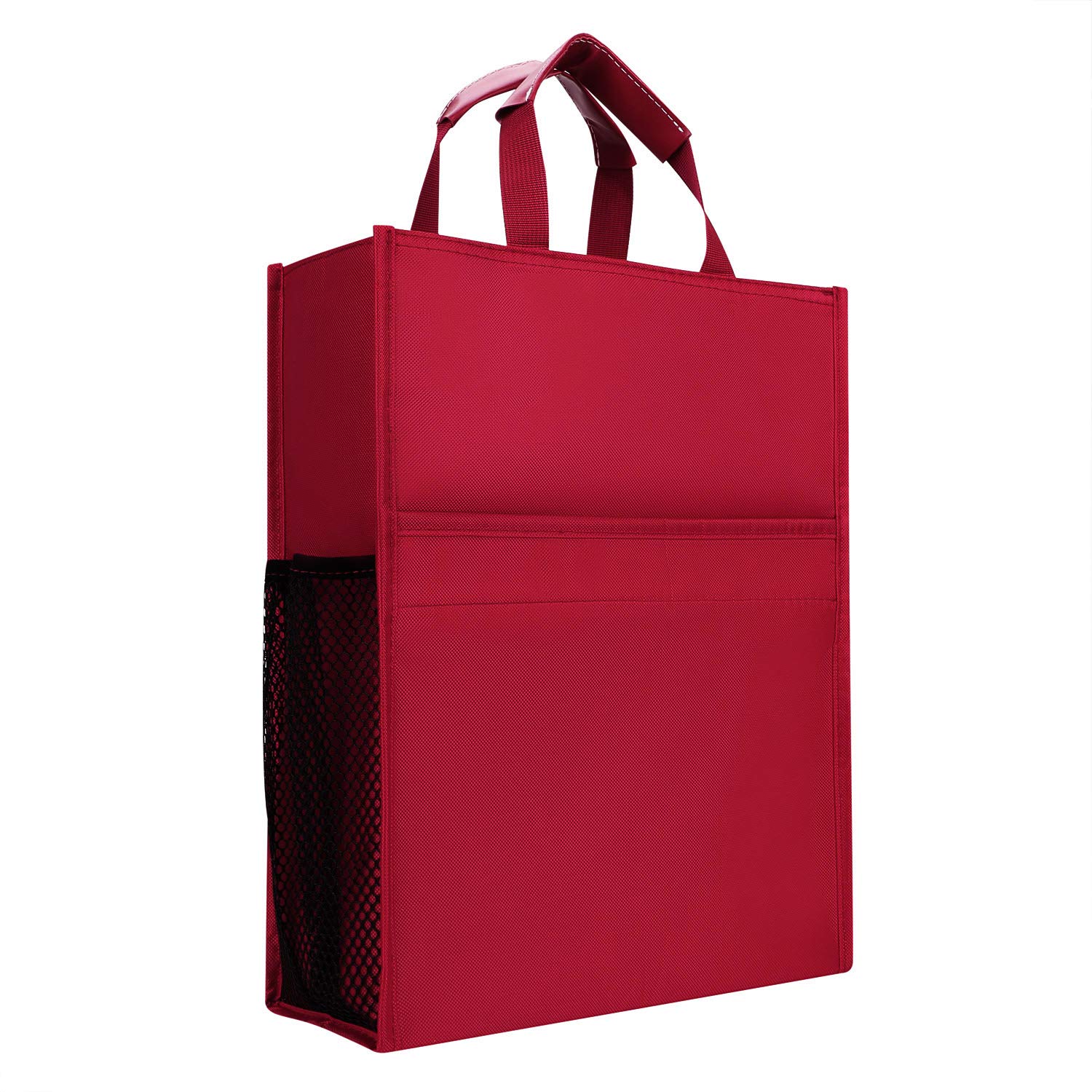 A4 File Bag Portable Handbag Document Organizer Zippered Waterproof Portfolio Case Oxford Multi-Functional Business Travel Bag for Notebooks, Pen, Documents