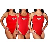 Adoretex Girl's/Women's Guard Polyester Thin or Wide Strap Swimsuit, Guard One Piece Swimwear Bathing Suit