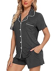 Pjmlifecoco Womens Button Down Pajama Sets Soft