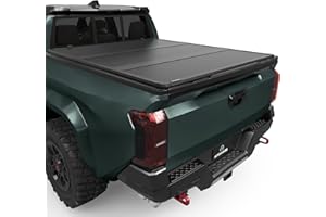 AUTOSAVER88 FRP Hard Tri-fold Truck Bed Tonneau Cover Fits for Toyota Tacoma 2024 2025 5ft Bed (Excl. Trail Edition) with Deck Rail System
