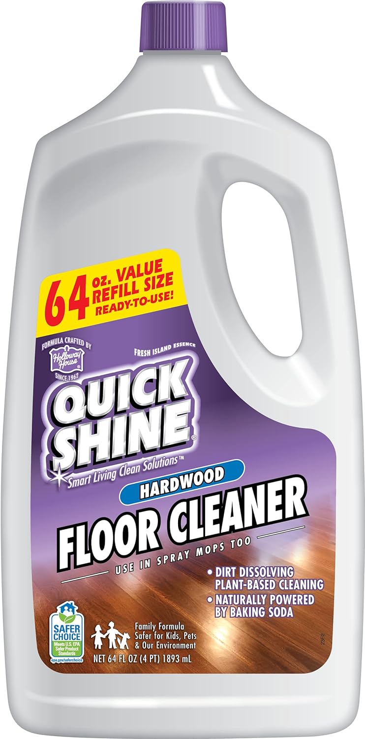 Quick Shine High Traffic Hardwood Floor Cleaner, 64 Fl. Oz, White: Home & Kitchen