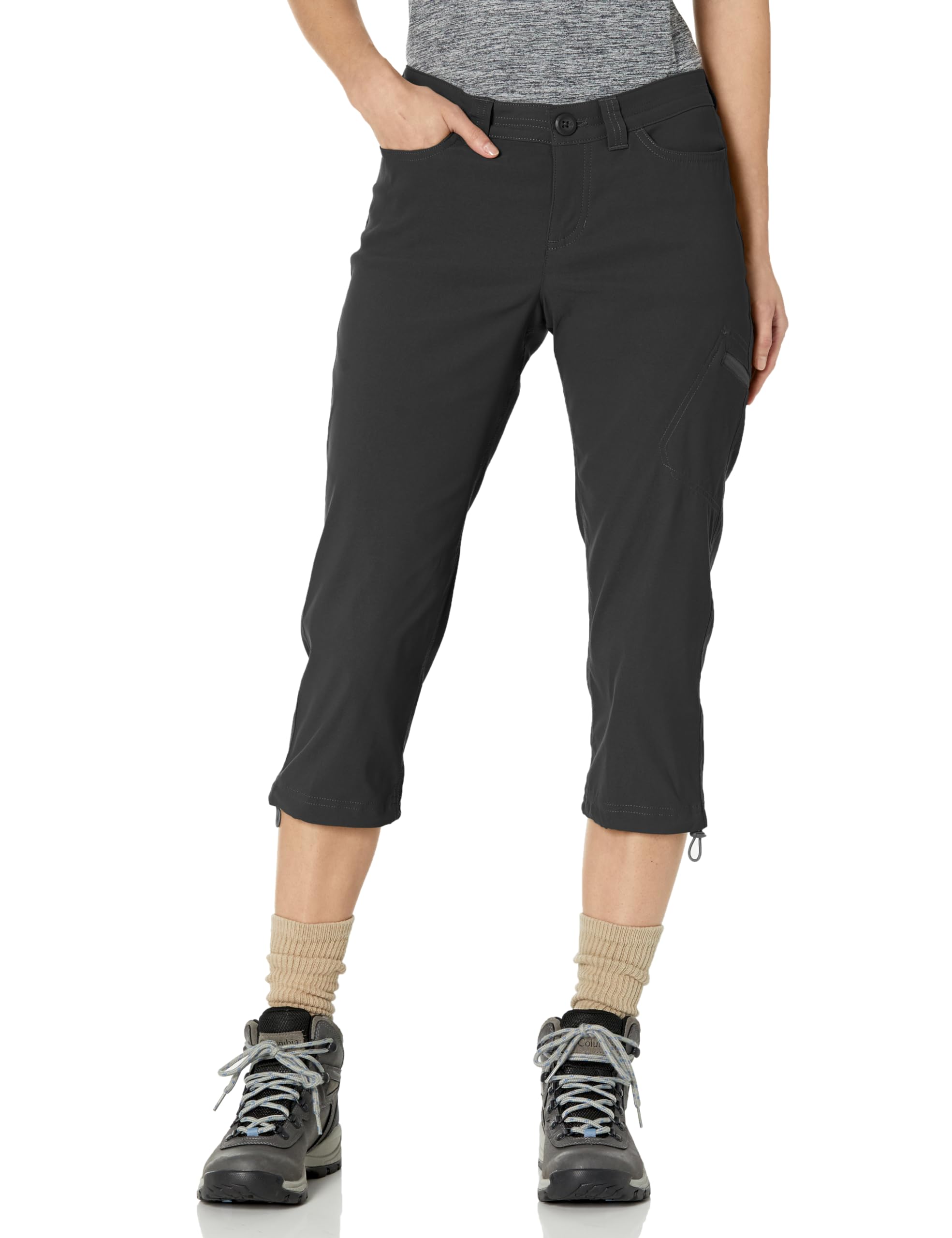 Eddie Bauer Womens Rainier Capri Pants, Black, 12 US for sale | Las ...