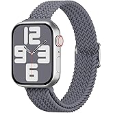 Slim Braided Stretchy Compatible with Apple Watch Band 38mm 40mm 41mm 42mm 44mm 45mm 46mm 49mm, Nylon Thin Solo Loop Elastic Straps for iWatch Bands Series 11 10 9 8 7 SE 6 5 4 3 2 1 Ultra
