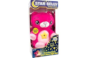 Ontel Star Belly Dream Lites, Stuffed Animal Night Light, 3 years and up, Pretty Pink Kitty - Projects Glowing Stars & Shapes in 6 Gentle Colors, As Seen on TV