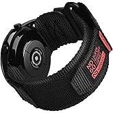 Nereides Band Compatible with Samsung Galaxy Watch 3 45mm/Galaxy Watch 46mm/Gear S3 Frontier/Classic, 22mm Nylon Sport Replacement Strap for Men Women (Black,L)