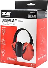 Scan NNR25DB Collapsible Ear Defenders SNR 32dB Noise Cancelling Safety Ear view 6