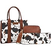 Wrangler 3Pcs Purses for Women Tote Bag Crossbody Handbag Sets with Strap