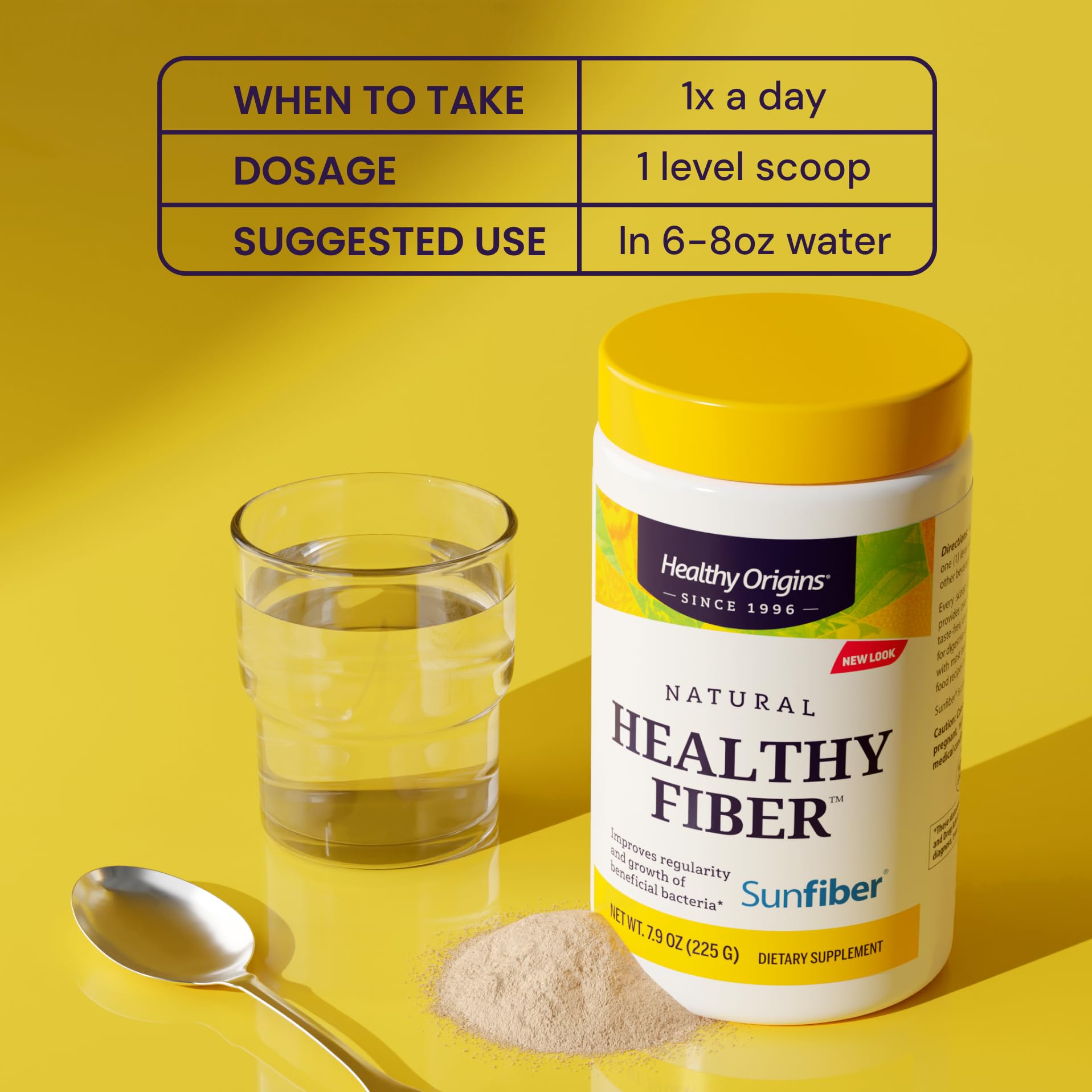 Healthy Origins Healthy Fiber (All Natural, Non-GMO, Gluten Free, Digestive Support, Prebiotic), 7.9 Ounce
