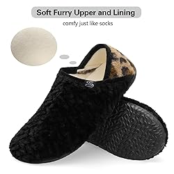 Fuzzy House Slippers for Women Men Indoor Closed