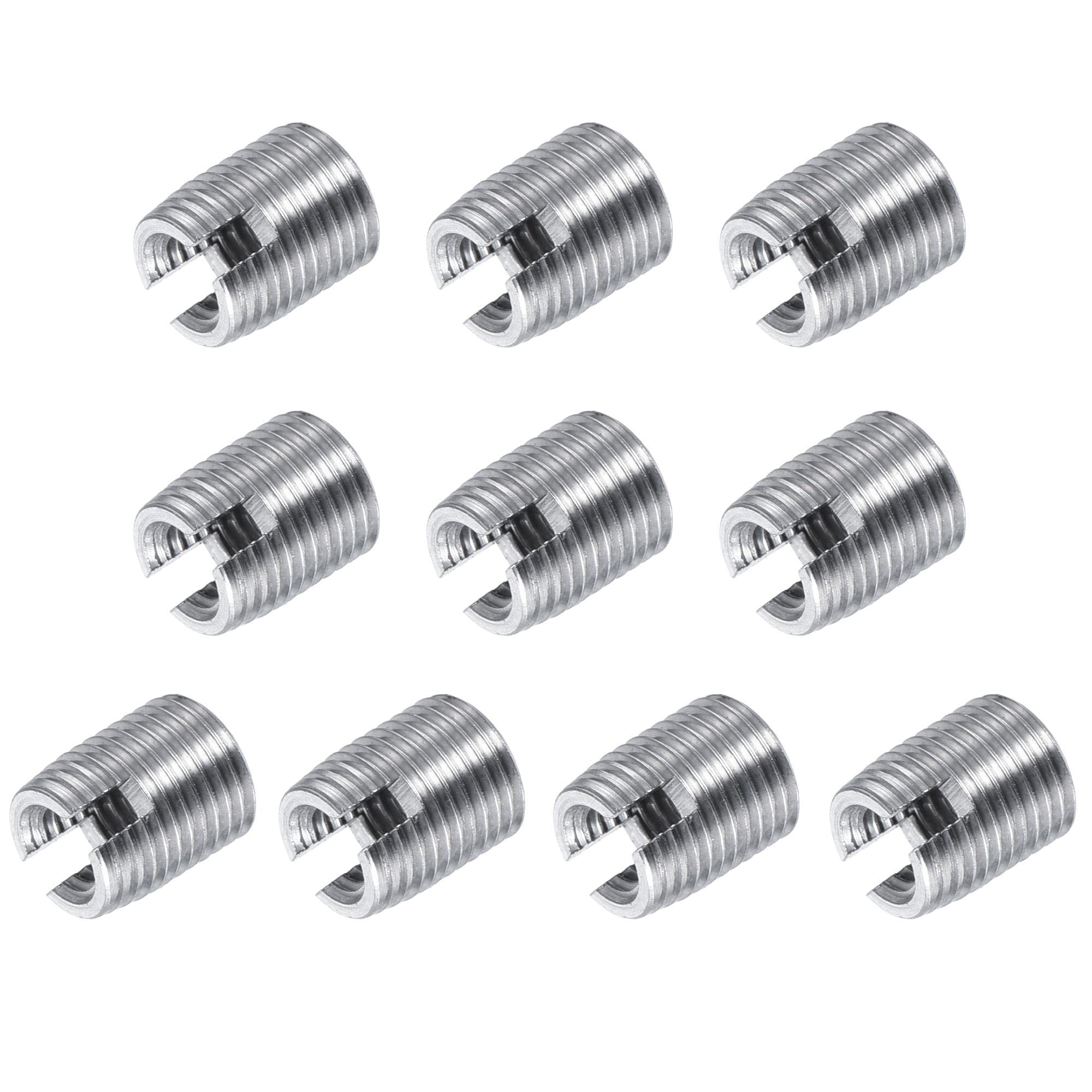 sourcing map Self Tapping Threaded Inserts M3 M5x6mm Carbon Steel Repairing Nuts 40pcs