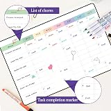 POPRUN 2 Pack A3 Whiteboard Calendar Monthly Weekly Chore Chart Self Adhesive view 3
