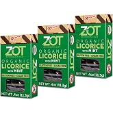 ZOT 100% pure Organic Licorice, Mint flavor, 0.4 oz flip-top box, Set of 3