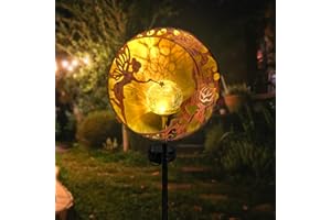 PROFINELLA Fairy Solar Garden Light, Decorative Outdoor Statue, Moon Star Decor Stake, Metal Sculpture Decoration for Yard, Lawn, Patio, Pathway, Housewarming, Birthday Gift for Mom, Grandma, Women