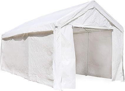 Amazon Com Aleko Cp1020wh Outdoor Event Carport Garage Canopy