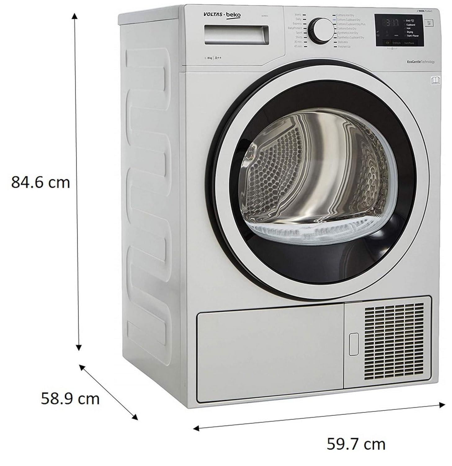 Fully Automatic Dryer Voltas Beko 8 kg Best Price With Best Deal in