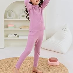 Zando Girls Thermal Underwear Set for Kids 3T-4T