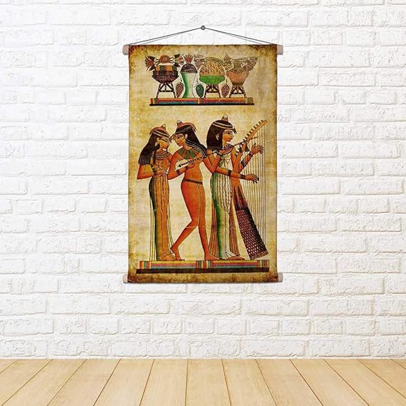 Buy ArtzFolio Old Egyptian Papyrus Silk Fabric Painting Tapestry Scroll