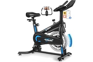 EYESUN Exercise Bikes for Home,Indoor Cycling Bike with Adjustable Magnetic,Brake Pad Resistance Silent Belt Drive,330lbs Weight Capacity &Upgraded Version Seat for Home Cardio&Weight Loss