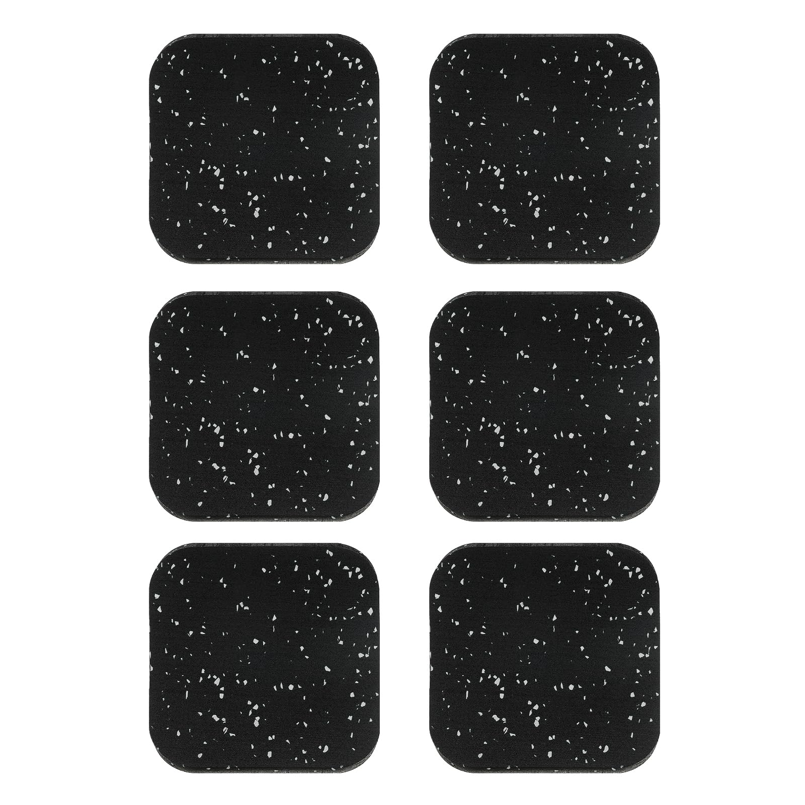 PATIKIL Treadmill Mat, 6 Pcs Exercise Equipment Mat Noise Reduction for Floor Protection, Washing Machine Pads, Anti Vibration Rubber Mats for Bike, Black/White