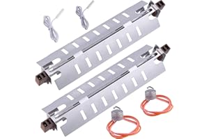 SUMNEW WR51X10055 Refrigerator Defrost Heater Replacements WR55X10025 Temperature Sensor WR50X10068 Defrost Thermostat Compatible with general Electric Refrigerators WR51X10030(2 set)