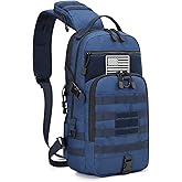 G4Free EDC Bag Tactical Sling Bag Backpack Molle Chest Shoulder Assault Pack Rectangular Outdoor Daypack