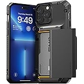 VRS DESIGN Damda Glide Pro Phone Case for iPhone 13 Pro Max, Sturdy Semi Auto Wallet [4 Cards] Case with Card Slot Holder, Compatible for iPhone 13 Pro Max Case (2021) (Black)
