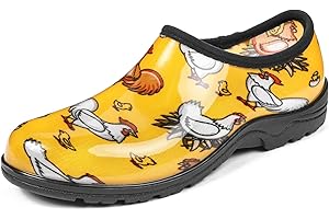 DKSUKO Waterproof Garden Shoe for Women Outdoor Slip-On Rain Boots Short Ankle Work Shoes and Garden Clogs with Comfort Insole