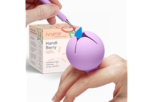 iVyne Handi Berry - Vinyl Weeding Scrap Collector, Portable Handheld Scrap Collector Ring, Weeding Tools for Vinyl Heat Transfer, HTV Crafting & Adhesive Paper Sheets Holder, (Lavender)