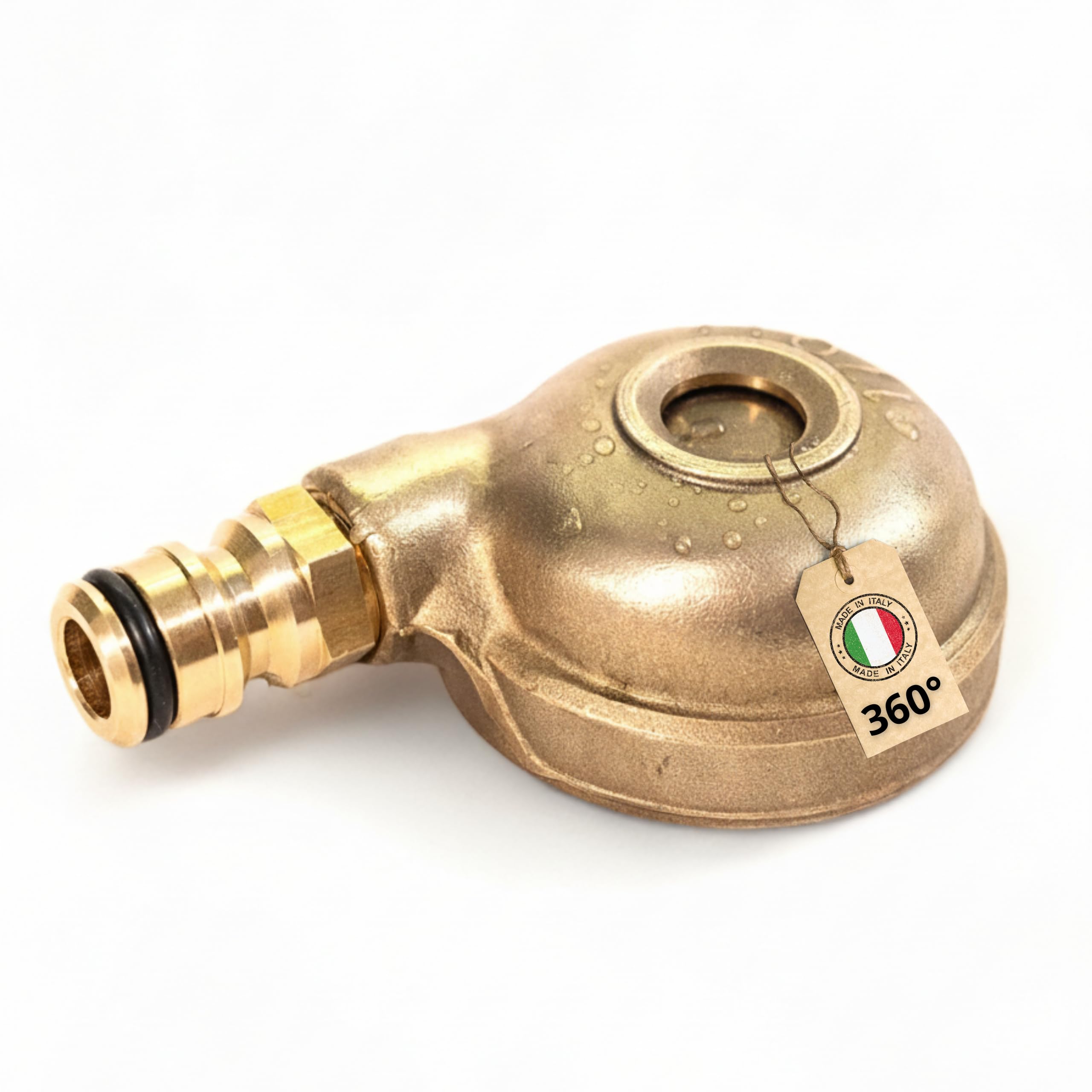 LIVLIG Garden Sprinkler, Small Area, Brass, Rotary, Gray