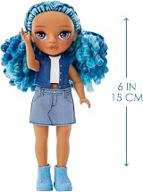 Rainbow High Littles Sapphire Bradshaw 14 cm Doll with Yeti Pet Purse view 3