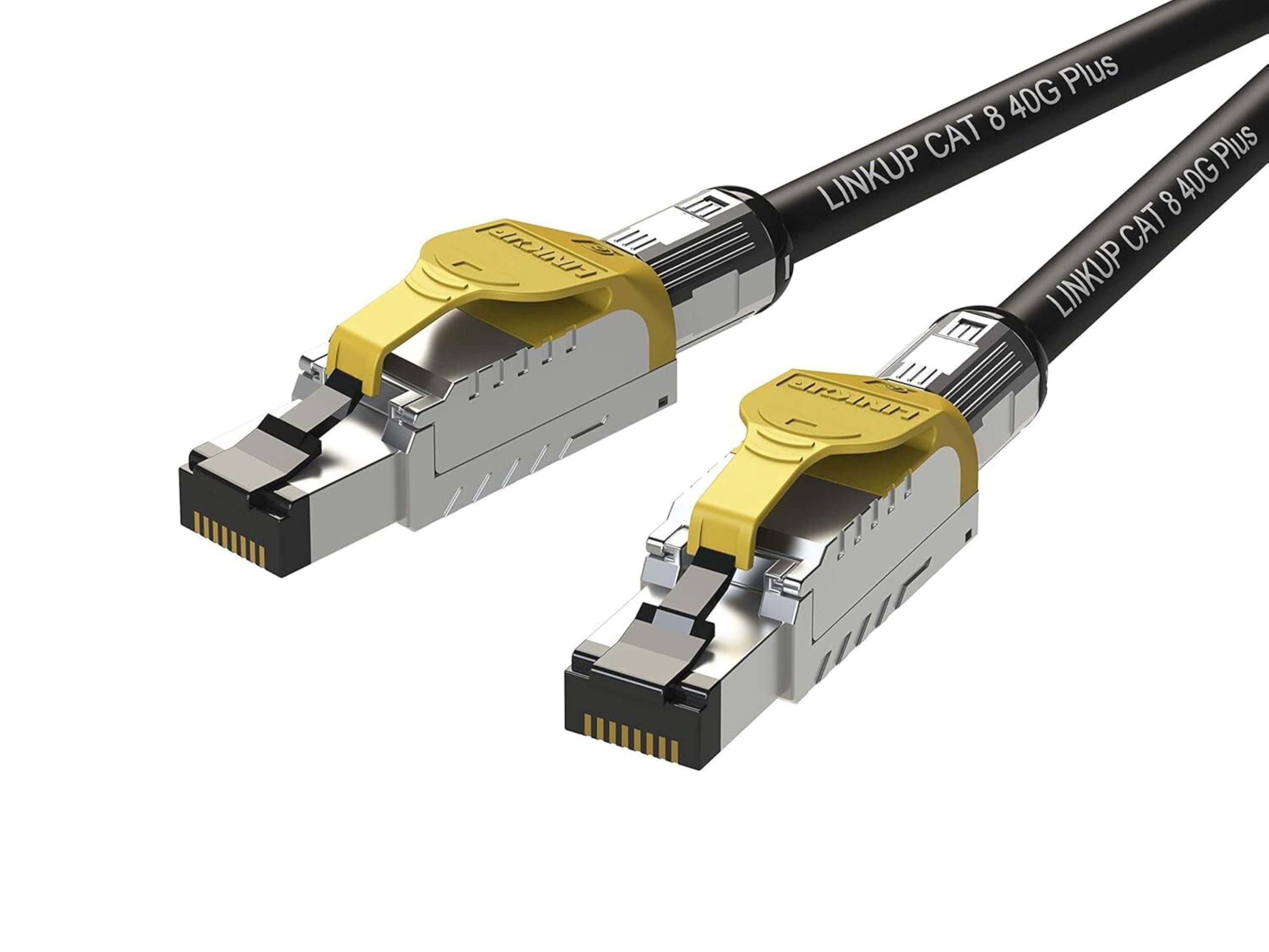 LINKUP - [GHMT & DSX8000 Certified Cat8 Ethernet Patch Cable S/FTP 22AWG Double Shielded Solid Cable | 2000MHz 2GHz 40Gbps | 5th-Gen Ethernet LAN Network 40G Structure Wires |Black| 10 M (33ft)